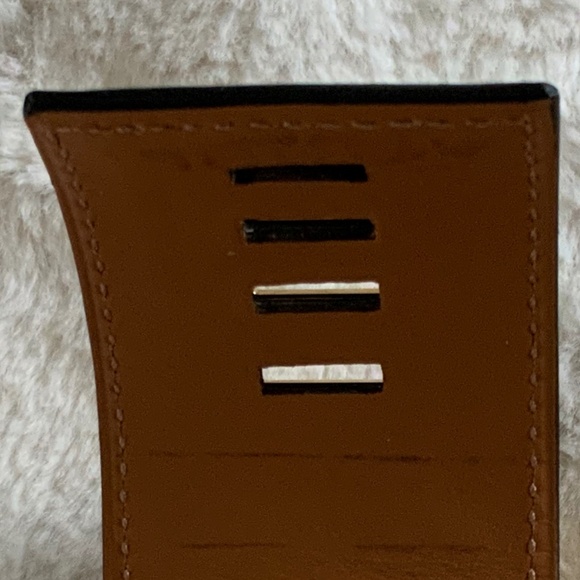 Authentic Hermes CDC Collier de Chien Matte Alligator Bracelets GOLD NOIR GHW - Picture 5 of 10